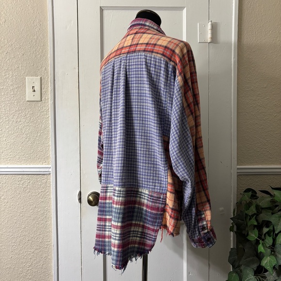 BDG Multicolor Plaid Patchwork Shirt - Picture 3 of 14